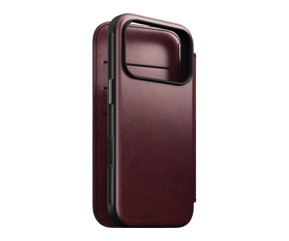 Etui do telefonów Nomad Modern Leather Folio do iPhone 17 Pro MagSafe burgund